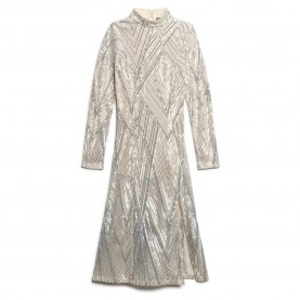 рокля,дамски,поли,и,рокли,superdry,open,back,long,sleeve,short,dress,silver