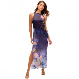 рокля,дамски,поли,и,рокли,superdry,printed,satin,sleeveless,long,dress,deep,floral,japanese,shadow,(blue)