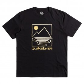 Тениска Quiksilver Out Line Mount short sleeve T-shirt - Black (Black) тениска,мъжки,тениски,quiksilver,out,line,mount,short,sleeve,t,shirt,black,(black)
