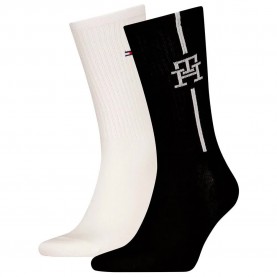 чорапи,мъжки,чорапи,tommy,hilfiger,701229850,crew,socks,2,pairs,white,black,(black,white)