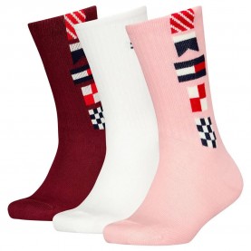 чорапи,детски,чорапи,tommy,hilfiger,701229870,crew,socks,3,pairs,multicolor,(white,light,pink)