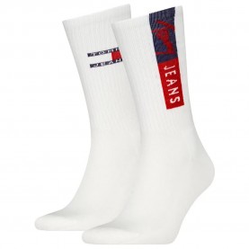 чорапи,мъжки,чорапи,tommy,hilfiger,701229892,crew,socks,2,pairs,white,(white)