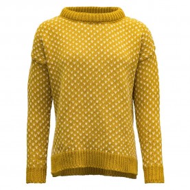 блуза,дамски,пуловери,дамски,плетени,дрехи,devold,of,norway,nordsjø,wool,sweater,arrowwood,(yellow)