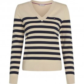блуза,дамски,пуловери,дамски,плетени,дрехи,tommy,hilfiger,stitch,v,neck,sweater,beige