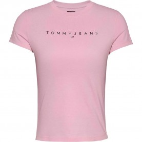тениска,дамски,тениски,tommy,jeans,linear,short,sleeve,t,shirt,pink,(pink,sugar)