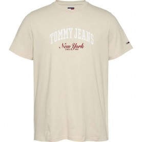 тениска,мъжки,тениски,tommy,jeans,varsity,pop,short,sleeve,t,shirt,beige,(newsprint)
