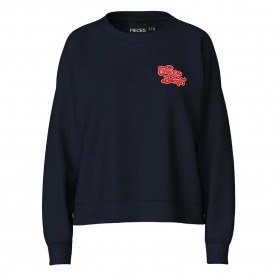 блуза,дамски,блузи,pieces,chilli,summer,print,sweatshirt,sky,captain,print,cherry,bomb,(black)