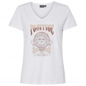 тениска,дамски,тениски,pieces,gabriella,short,sleeve,t,shirt,bright,white,positive,sun,motive,(white)
