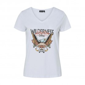 тениска,дамски,тениски,pieces,gabriella,short,sleeve,t,shirt,white,(bright,white,wilderness,motive)