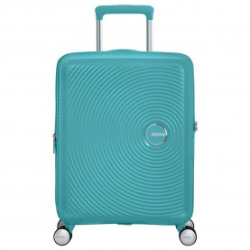 куфари,american,tourister,soundbox,spinner,55,20,tsa,35.5l,trolley,bag,turquoise,tonic,(blue)