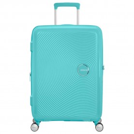 куфари,american,tourister,soundbox,spinner,67,24,tsa,81l,trolley,bag,poolside,blue