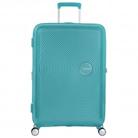 куфари,american,tourister,soundobx,spinner,77,28,tsa,97,110l,trolley,bag,turquoise,tonic,(blue)
