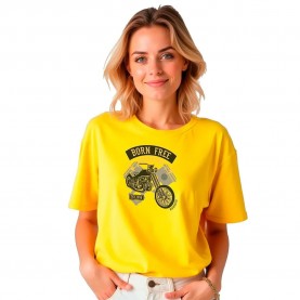 тениска,дамски,тениски,kruskis,born,free,short,sleeve,t,shirt,yellow,(yellow)