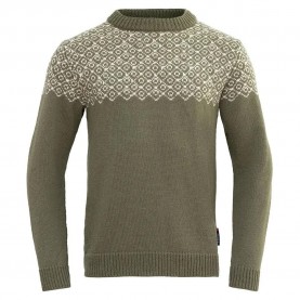 блуза,дамски,пуловери,дамски,плетени,дрехи,devold,of,norway,bjørnøya,wool,sweater,green,(lichen,offwhite)