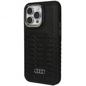 Audi Synthetic Leather iPhone 14 Pro 6.1 Autpupcmip14Pgtd3Bk phone case - Clear (Black) други,аксесоари,audi,synthetic,leather,iphone,14,pro,6.1,autpupcmip14pgtd3bk,phone,case,clear,(black)