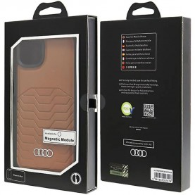 Audi Synthetic Leather iPhone 15 Plus14 Plus 6.7 Autpupcmip15Mgtd3Bn phone case - Clear (Brown) други,аксесоари,audi,synthetic,leather,iphone,15,plus14,plus,6.7,autpupcmip15mgtd3bn,phone,case,clear,(brown)