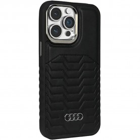 Audi Synthetic Leather iPhone 15 Pro 6.1 Autpupcmip15Pgtd3Bk phone case - Black (Black) други,аксесоари,audi,synthetic,leather,iphone,15,pro,6.1,autpupcmip15pgtd3bk,phone,case,black,(black)