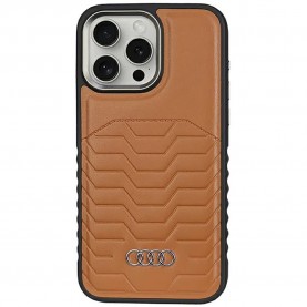 Audi Synthetic Leather iPhone 15 Pro 6.1 Autpupcmip15Pgtd3Bn phone case - Brown (Brown) други,аксесоари,audi,synthetic,leather,iphone,15,pro,6.1,autpupcmip15pgtd3bn,phone,case,brown,(brown)