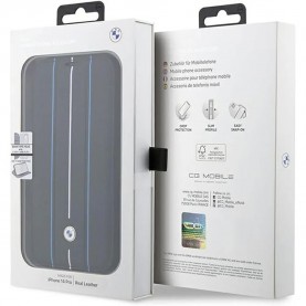 Bmw Bmbkp14L22Rvsk iPhone 14 Pro 6.1 Book Leather Stamp Lines phone case - Clear (Black / Blue) други,аксесоари,bmw,bmbkp14l22rvsk,iphone,14,pro,6.1,book,leather,stamp,lines,phone,case,clear,(black,blue)