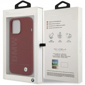 други,аксесоари,bmw,bmhmp15lslblre,iphone,15,pro,6.1,silicone,big,phone,case,clear,(red)