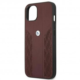 Bmw Etui Bmhcp13Mrsppr iPhone 13.14.15 6.1 Leather Curve Perforate phone case - Brown (Red) други,аксесоари,bmw,etui,bmhcp13mrsppr,iphone,13.14.15,6.1,leather,curve,perforate,phone,case,brown,(red)