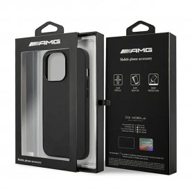 Sourcing Amg Amhcp14Ldolbk iPhone 14 Pro 6.1 Leather Hot Stamped phone case - Clear (Black) други,аксесоари,sourcing,amg,amhcp14ldolbk,iphone,14,pro,6.1,leather,hot,stamped,phone,case,clear,(black)