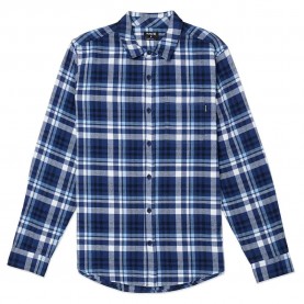 риза,с,дълъг,ръкав,мъжки,ризи,hurley,portland,organic,long,sleeve,shirt,submarine,(blue)