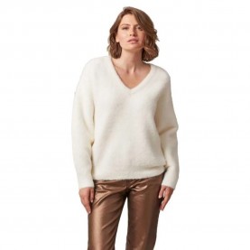 блуза,дамски,пуловери,дамски,плетени,дрехи,deeluxe,loubiana,v,neck,sweater,white
