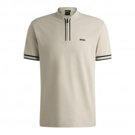 Тениска BOSS Pariq 10255848 short sleeve T-shirt - Beige (Light Beige) тениска,мъжки,тениски,дамски,тениски,boss,pariq,10255848,short,sleeve,t,shirt,beige,(light,beige)