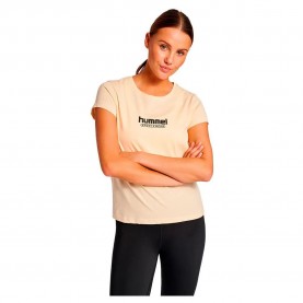 тениска,дамски,тениски,hummel,booster,short,sleeve,t,shirt,wood,ash,(beige)