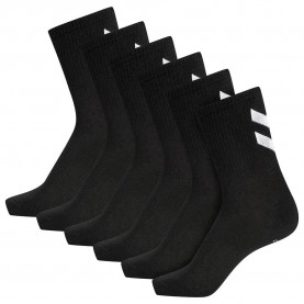 чорапи,мъжки,чорапи,hummel,chevron,long,socks,6,pairs,black,black,(black)