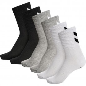 чорапи,мъжки,чорапи,hummel,chevron,long,socks,6,pairs,multicolor,(black,white,grey)
