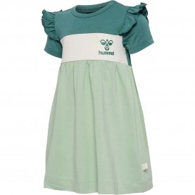 рокля,детски,поли,и,рокли,hummel,talya,short,sleeve,dress,green,(silt,green)