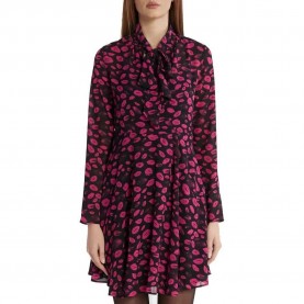 рокля,дамски,поли,и,рокли,hugo,kaleya,1,long,sleeve,short,dress,black