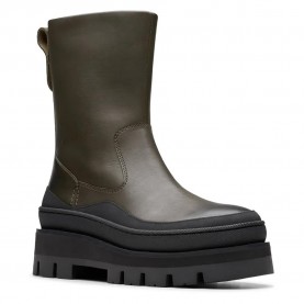 обувки,дамски,боти,дамски,високи,обувки,за,ходене,clarks,shoes,orianna2,rise,boots,dark,green,leather,(brown)