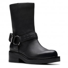 обувки,дамски,боти,дамски,високи,обувки,за,ходене,clarks,shoes,rebelle,up,boots,black,(black,leather)