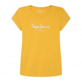 тениска,детски,тениски,pepe,jeans,hana,glitter,short,sleeve,t,shirt,yellow,(honeyyellow)
