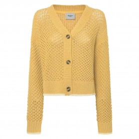 жилетка,дамски,пуловери,дамски,плетени,дрехи,pepe,jeans,isabella,cardigan,yellow