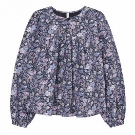 детски,ризи,детски,облекла,за,момичета,детски,блузи,pepe,jeans,telma,long,sleeve,blouse,grey