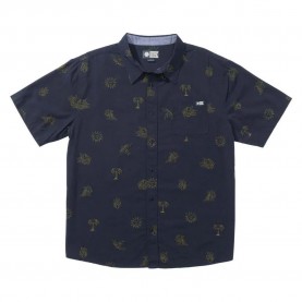 риза,с,къс,ръкав,мъжки,ризи,salty,crew,good,vibes,woven,short,sleeve,shirt,blue,(navy)