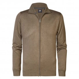 блуза,мъжки,пуловери,petrol,industries,m,3040,kwc225,full,zip,sweater,brown