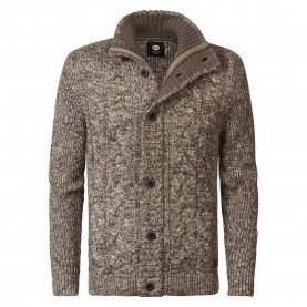 жилетка,мъжки,пуловери,petrol,industries,m,3040,kwc263,cardigan,brown