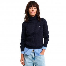 блуза,дамски,пуловери,дамски,плетени,дрехи,gant,4800102,high,neck,sweater,blue