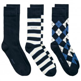 чорапи,мъжки,чорапи,gant,9960311,socks,3,pairs,blue,(marine)