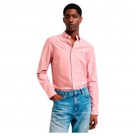 риза,с,дълъг,ръкав,мъжки,ризи,gant,slim,oxford,long,sleeve,shirt,pink,(iron,red)