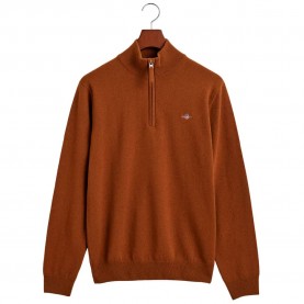 блуза,мъжки,пуловери,gant,superfine,lambswool,half,zip,sweater,cacao,(brown)