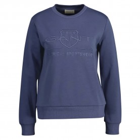блуза,дамски,блузи,gant,tonal,archive,shield,sweatshirt,blue,(dusty,navy)