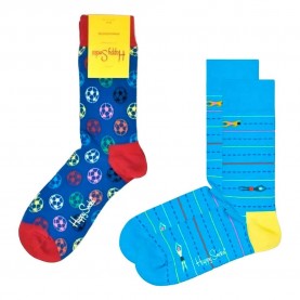 чорапи,мъжки,чорапи,happy,socks,footbal,&,workout,socks,2,pairs,blue,(multicolored)