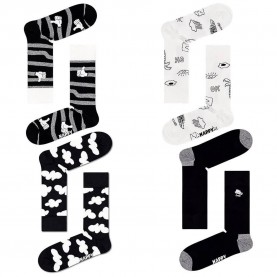 чорапи,мъжки,чорапи,happy,socks,hs1988,socks,4,pairs,black,white,(white,black)
