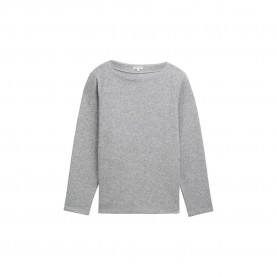 Блуза Tom tailor 1043760 Cosy Rib sweatshirt - Grey (Medium Silver Grey Melange) блуза,дамски,блузи,tom,tailor,1043760,cosy,rib,sweatshirt,grey,(medium,silver,grey,melange)